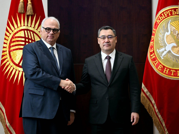 Садыр Жапаров Бириккен күрөш дүйнөсү менен Азиянын бириккен күрөш уюмунун президенттерин кабыл алды